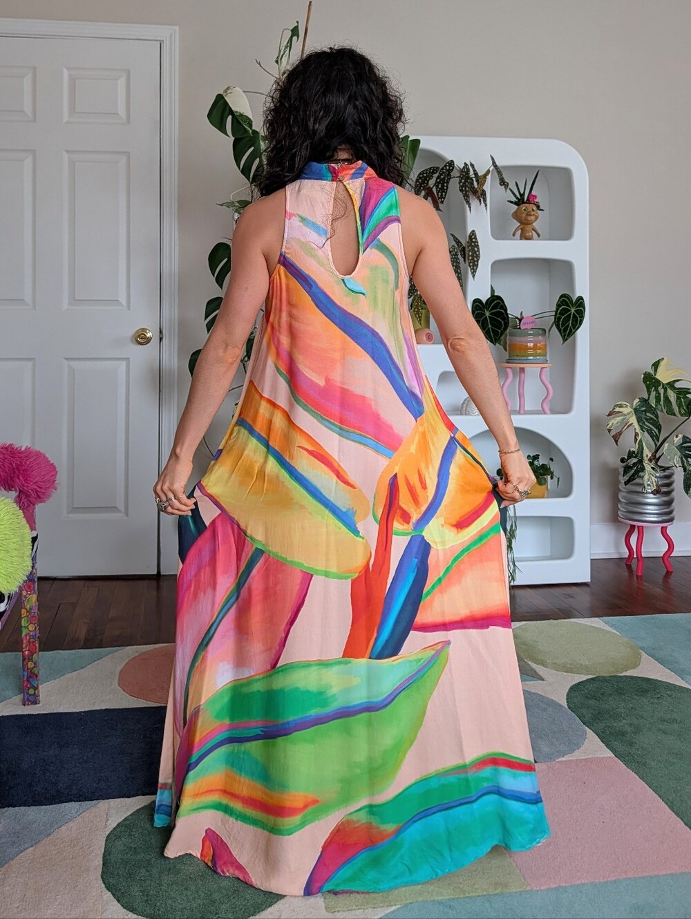 Farm Rio Anthropologie rainbow maxi dress - Picture 3 of 8